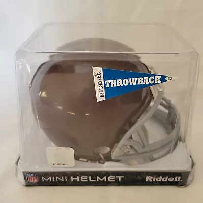 Green Bay Packers Brown Throwback Retro Riddell Mini Helmet   RARE !! • $29.99