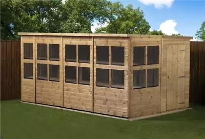 Empire Pent Potting Shed Wooden 14x8 Single Door Wooden 14ft X 8ft • £1450