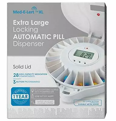 OPEN BOX- Med-E-Lert™ XL Automatic Pill Dispenser - 50% Larger Pill Compartments • $25