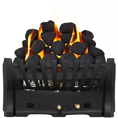 FocalPoint ‘Elegance’ Tray Inset Coal Effect Natural GAS FIRE. BRAND NEW • £150