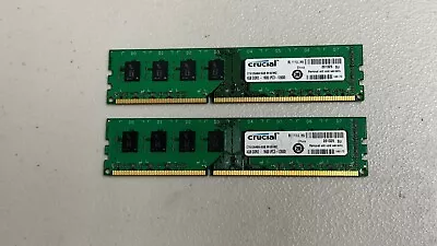 Crucial 2x4GB (8GB TOTAL) PC3-12800 DDR3 1600 UDIMM PC Memory • $6.99