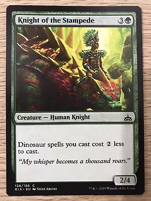 Knight Of The Stampede MTG Magic The Gathering NM Near Mint Rivals Of Ixalan RIX • $2.65