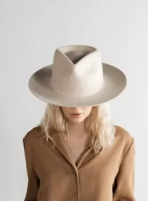 GIGI PIP - RANCHER HAT Size 57 (Small/Medium) Mixed Ivory Australian Wool • $40