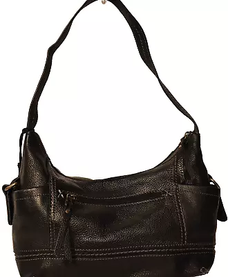 The Sak Kendra Hobo Shoulder Bag Purse Handbag Soft Black Pebbled Leather • $28