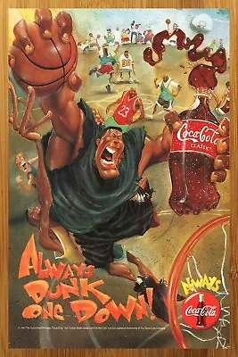 1997 Coca-Cola Vintage Print Ad/Poster Sports Basketball Soda Pop Art 90s Kids • $14.99