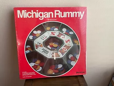 Pressman Michigan Rummy The Perfect Blend Of Rummy Poker Game Sealed New 1980 • $13.50