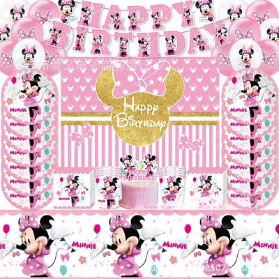 Minnie Mouse Birthday Party Supplies | Balloons Banners Table Deco • $9.74