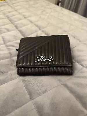 Karl Lagerfeld Black Leather Wallet • £30