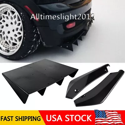 For Mini Cooper S 2003-2020 Rear Diffuser + Rear Splitter Bumper Spoiler Lip Set • $46.95