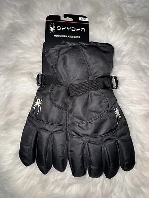 NWT Spyder Men's Insulated Ski Gloves Size S/M Black Retail $50 • $34.99