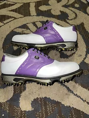 Footjoy Dryjoy Tour Golf Shoes Purple 7 1/2 • $60