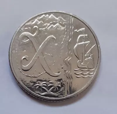 2018  A-Z Alphabet 10p Ten Pence Coin Letter X • £4