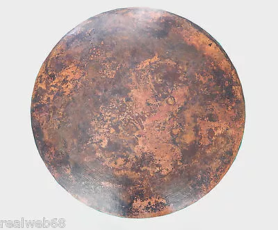 Mexican Round Copper Table Top Hand Hammered  Stained Patina 54 Inches • $1365