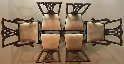 **AUTHENTIC** CRAFTIQUE Chippendale Ball Claw Mahogany Formal Dining Room Chairs • $1800