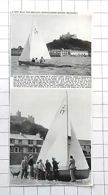 1954 Uffa Fox Racing New 18-ft Ferry Marine Off St. Michael's Mount • $8.63