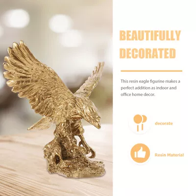 Eagle Figurine Ornament Resin Eagle Figurine Desktop Eagle • £14.39