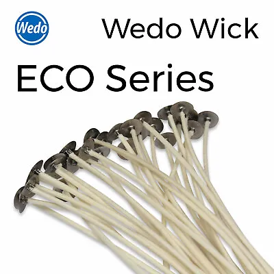 Wedo ECO Series Pre Waxed Wick Attached Sustainers For Candle Making 10 Pack • £3.67