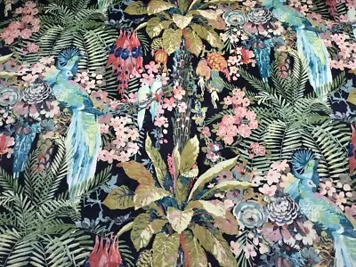 Linwood Curtain Fabric ‘rainforest Rabble Velvet’ 2m Neon - Tango Collection • £112.99