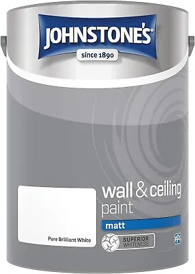 Johnstone's Wall & Ceiling Paint Pure Brilliant White Matt Finish Emulsion Paint • £18.10