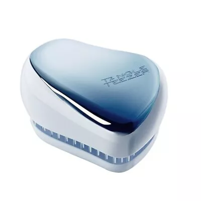 Tangle Teezer Baby Blue Chrome Compact Styler Detangling Hairbrush • £11.99