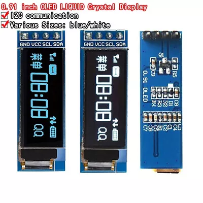 4pins 0.91-inch OLED LCD Display Mmodule SSD1306 12832 LCD Display Device • £3.57