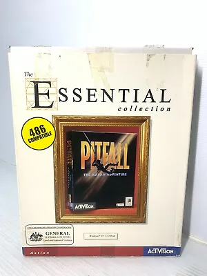 Vintage Big Box PC Game Pitfall The Mayan Adventure Disc Like New 486 Activision • $22.28