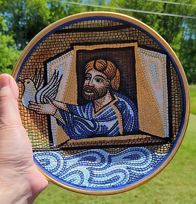 Noah And The Dove Limited Edition Mosaic Plate Signed & Numbered Venice Italy • $21