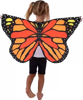 Monarch Orange Butterfly Fairy Child Toddler Girls Costume NEW Dress Wings • $17