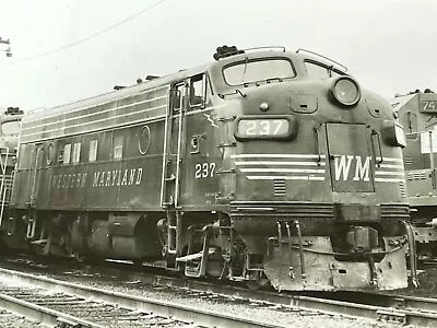 DH) Artistic Photograph 1971 Western Maryland Railroad Train Engine 237 • $14.50