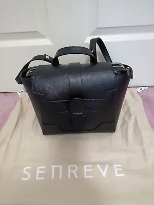 Senreve Mini Maestra Bag | Vegan Saffiano Noir / Gold • $399.99