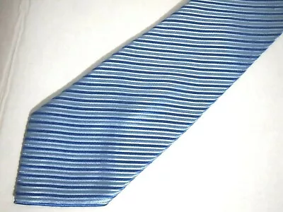 Donald J Trump Mens Necktie Tie Blue Striped 61  Long 100% Silk Thick • $26.86