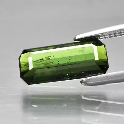 1.18ct 9x4.2mm Octagon Natural Unheated Green Tourmaline Mozambique • $0.99