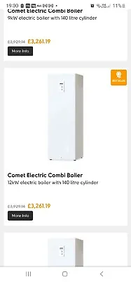 £1100 • Buy Electric Heating Company 12kw Combi Boiler. Unvented Cylinder Built It. 
