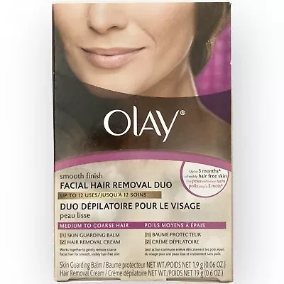 (1) Olay Smooth Finish Facial Hair Removal Duo Medium To Coarse Cream Remover • $214.98