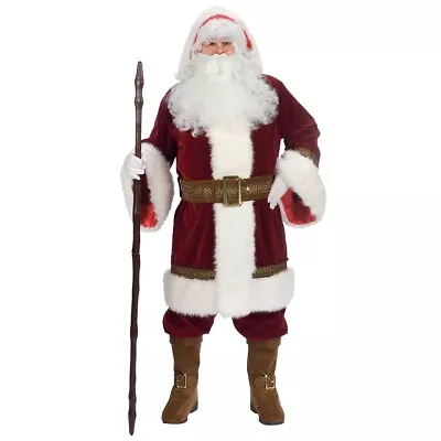 Santa Suit Deluxe Victorian Old World Claus Christmas Costume Fancy Dress • $272.28