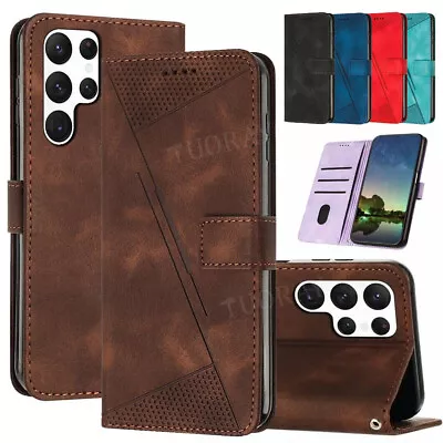 For Samsung Galaxy S22 S23 S24 Plus Ultra Note 20 Leather Wallet Card Case Cover • £6.79