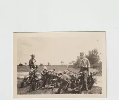 1930 Photo Guys & 3 Harley Motorcycle's Road Trip To Hill Climb--muskegon Mich. • $49.95