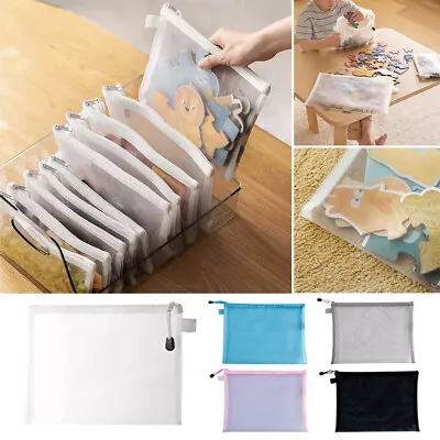 A4 A5 A6 Mesh Document Wallets Files Folder Zip Lock Bags Pouch Office School ~ • £3.48