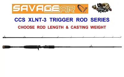 £109 • Buy SAVAGE GEAR CCS XLNT-3 2pc TRIGGER ROD SEA PIKE LURE FISHING PREDATOR SPINNING