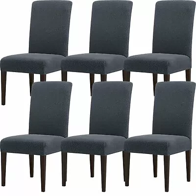 $26.85 • Buy 6 PCS Dining Chair Covers Spandex Cover Stretch Washable Wedding Banquet Party