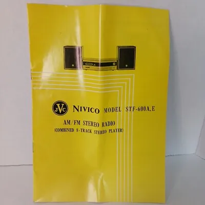 JVC/Nivico Service Manual Model STF - 600 A E   AM/FM Stereo Radio 8-Track • $9.99