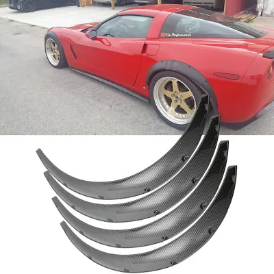 For Chevrolet Corvette C3 C6 C7 Carbon Fiber Fender Flares Body Kit Wheel Arches • $99.52