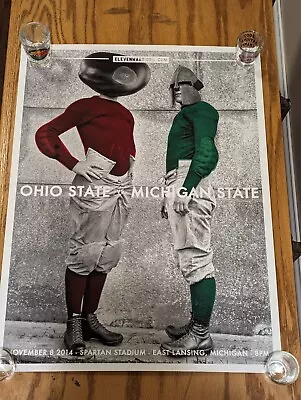 Ohio State Buckeyes Vs Michigan State Spartans 2014 Eleven Warriors Poster • $49.99