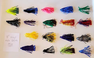 Fishing Skirts Lot - Vinyl Skirts - 3   - Qty  (10)  Mix - Random Selection • $40