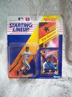 1992 Starting Lineup Ken Griffey Jr W/card & Poster Figure Mariners HOF • $7