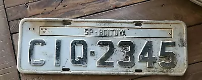 Real Vintage Brazil Brasil License Plate SP Boituva CIQ 2345 CIQ2345 USA Seller • $24.99