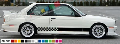 Side Stripe Kit For BMW M3 E30 1986 1988 1989 1990 1991 1992 Spoiler Mirror Lip  • $73