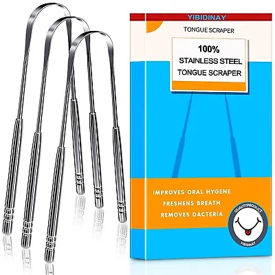 Tongue Scraper 3 Pack  (Medical Grade) Professional Stainless Steel Tongue • $9.97