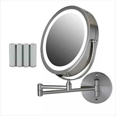 Ovente Wall Mounted Mirror 7 Inch 10X Nickel Brushed MFW70BR1X10X • $36.64