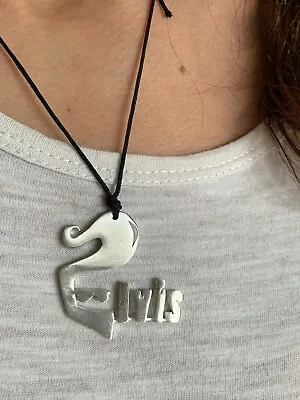 Elvis Presley Logo 925 Sterling Silver Pendant Necklace Chain Jewelry Rock Gift • $82